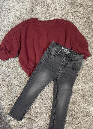 Комплект джинси та світшот на 80-86 см