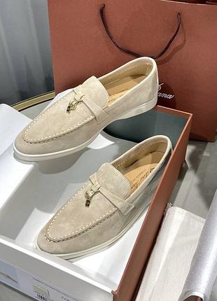 Преміальні брендові жіночі замшеві лофери