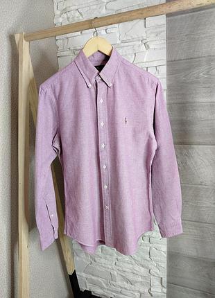 Мужская оригинальная рубашка с длинным рукавом polo ralph lauren slim fit m