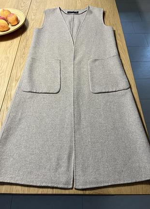 Zara жилет довгий з вовною.