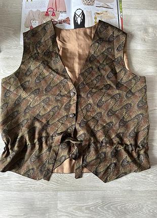 Винтажная шелковая жилетка