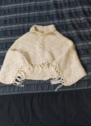 Подростковая теплая пончо