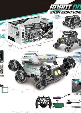 Танк на радиоуправлении yl 116-1 аккум. 3.7v, пульт 2.4 ghz + сенсорный браслет, роликовые колеса, звуки, музыка