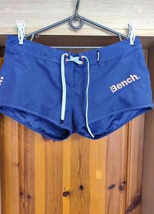 Бренд bench, женские шорты для плавания синего цвета.