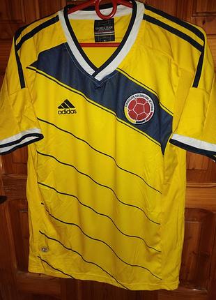 Спорт фірмова футбольна футболка adidas colombia, відбірковий матч чемпіонату світу з футболу 2014-2015.м