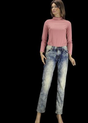 Брендовые прямые джинсы "indicode" с потёртостями. размер 29/32l (m-ка).