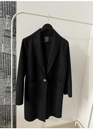 Замшеве чорне пальто primark пальто зі штучної замші оверсайз