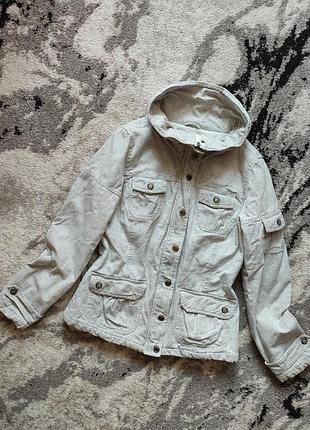 Бавовняна утеплена куртка з високим коміром,р. m