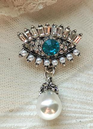 Брошь глаз в стиле alexander mcqueen