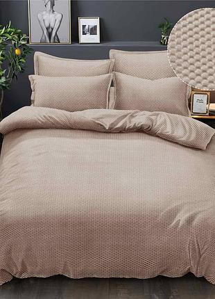 Постельное белье комплект ранфорс бежевый