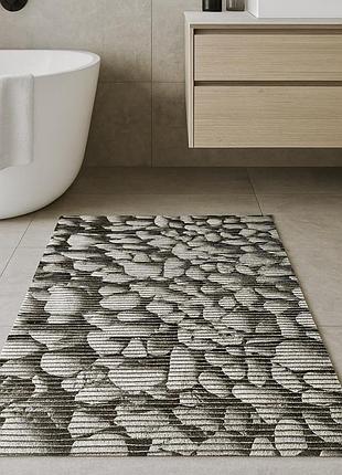 Килимок  пвх камінці на метраж ширина 65 см для ванної туалету кухні коридор доріжка аквамат