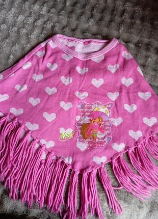 Теплое пончо венкс