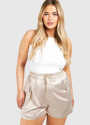 Сатинові шорти карго boohoo