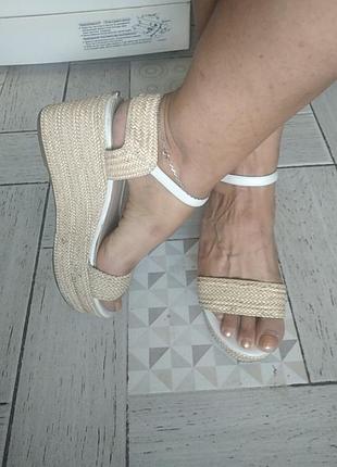 Юосоножки из рогожки на платформе 39 р guess