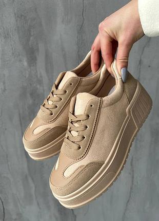 Классные женские кеды цвет кэмэл 26 см