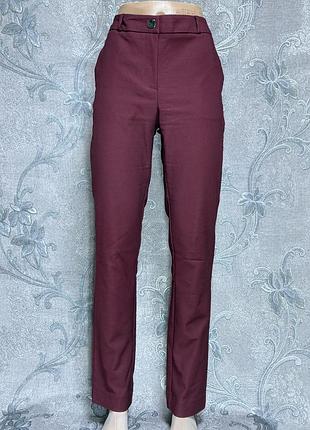 Брюки женский xs 42 размер mango бордовые прямые