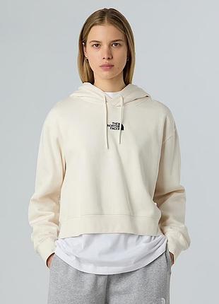 Утеплене бежеве худі на флісі the north face w trend crop hoodie