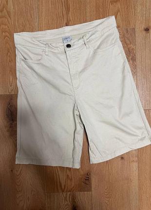 Шорты женские бежевые avenue эластичные, размер l - xl.