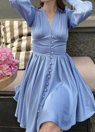 Сукня нарядна сукня святкова 52 54 розмір блакитна