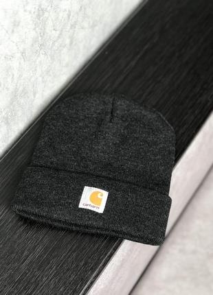 Зимняя шапка carhartt grey