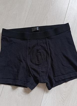 Труси чоловічі базові чорні боксерки котонові zara m м 10 38 46