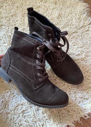 Коричневі черевики, ботинки натуральний каучук