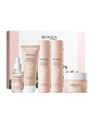 Набір для обличчя bioaqua camellia antioxidant moisturizing repair five-piece set, 5 продуктів