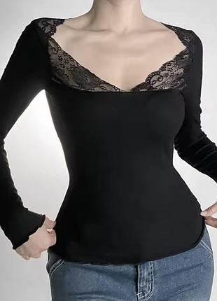 Кофта,джемпер с кружевом,готический 4