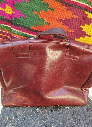 Ссср коричневий саквояж портфель, валіза вінтаж антикваріат