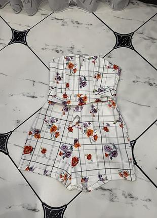 Комбінезон шорти в квітковий принт