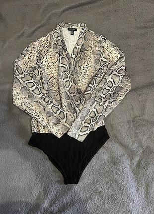 Боді зміїний принт