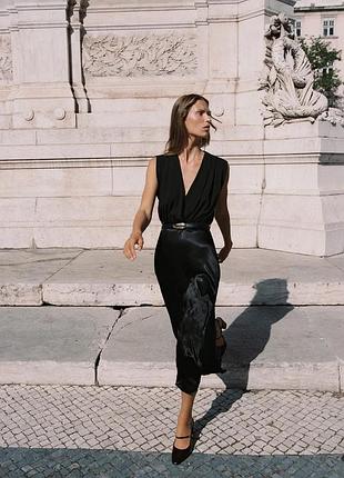 Сукня жіноча чорна комбінована zara new