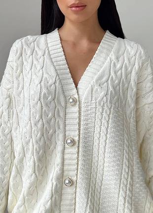 Вязаный базовый кардиган кашемир шерсть меринос хлопок
