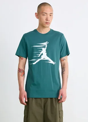 Чоловіча футболка бавовняна nike jordan original, темно-зелений s-l