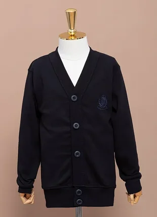 Кофта для мальчиков 5070 черная для школы на пуговицах