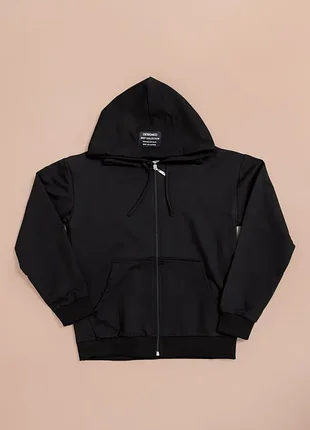 Кофта для мальчиков 10227-2 черная на замочке на молнии