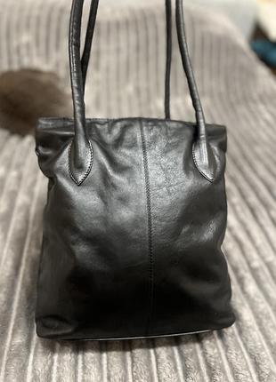 Шкіряна жіноча сумка-шопер genuine leather, б/у