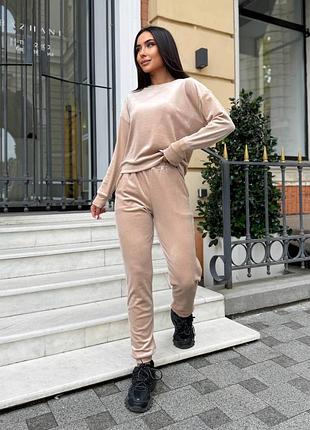 Велюровый спортивный костюм