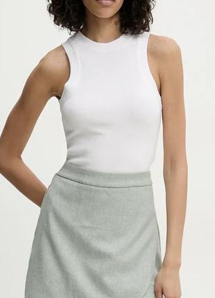 Майка топ в рубчик zara