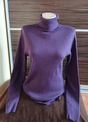 Шерстяной гольф в рубчик uniqlo