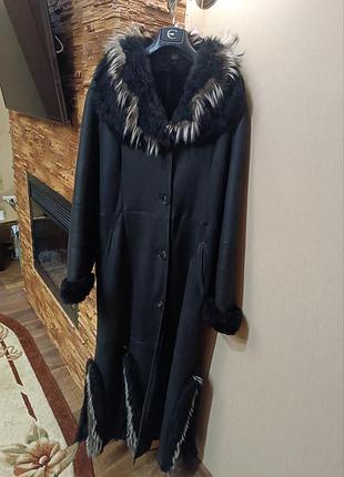 Довга дублянка з чорнобуркою