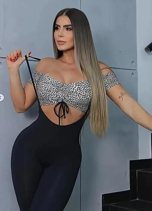 Штани з підтяжками висока посадка, комбінезон