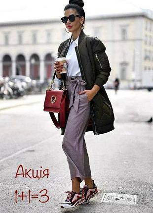 Штани кюлоти zara у принт гусяча лапка брюки