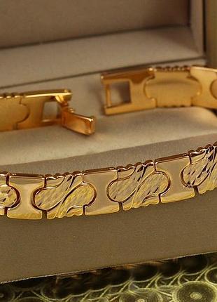 Браслет xuping jewelry декада 19 см золотистый