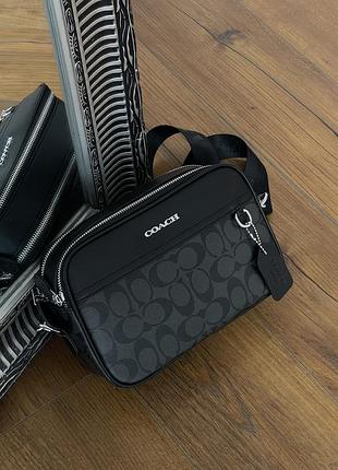 Сумка жіноча coach graham крос боді коуч чорний