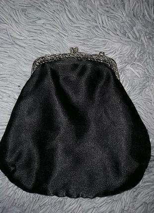 Винтажная сатиновая сумочка2 фото