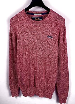 Чоловічий бавовняний лонгслів кофта superdry розмір xxl