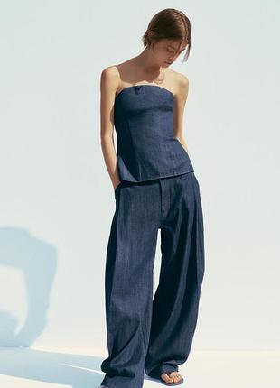 Вільні джинси із защипами від zara, 40р, оригінал