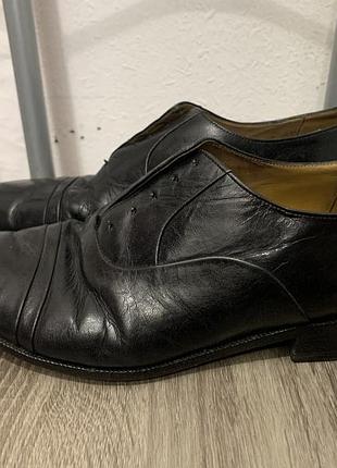 Чорні чоловічі туфлі натуральна шкіра