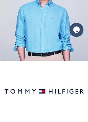 Чоловіча лляна сорочка від tommy hilfiger